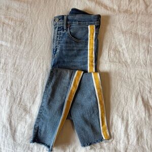 GAP Blue Jeans with Yellow Stripe